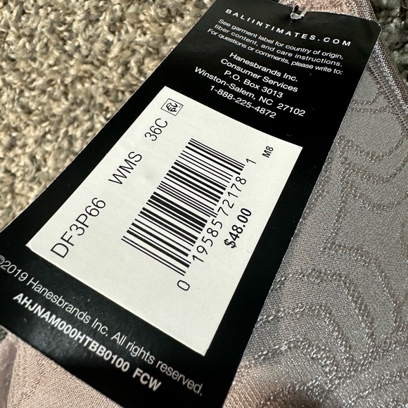 NWT Bali Women's Underwire Shaping Bra Size 36C - Picture 5 of 6